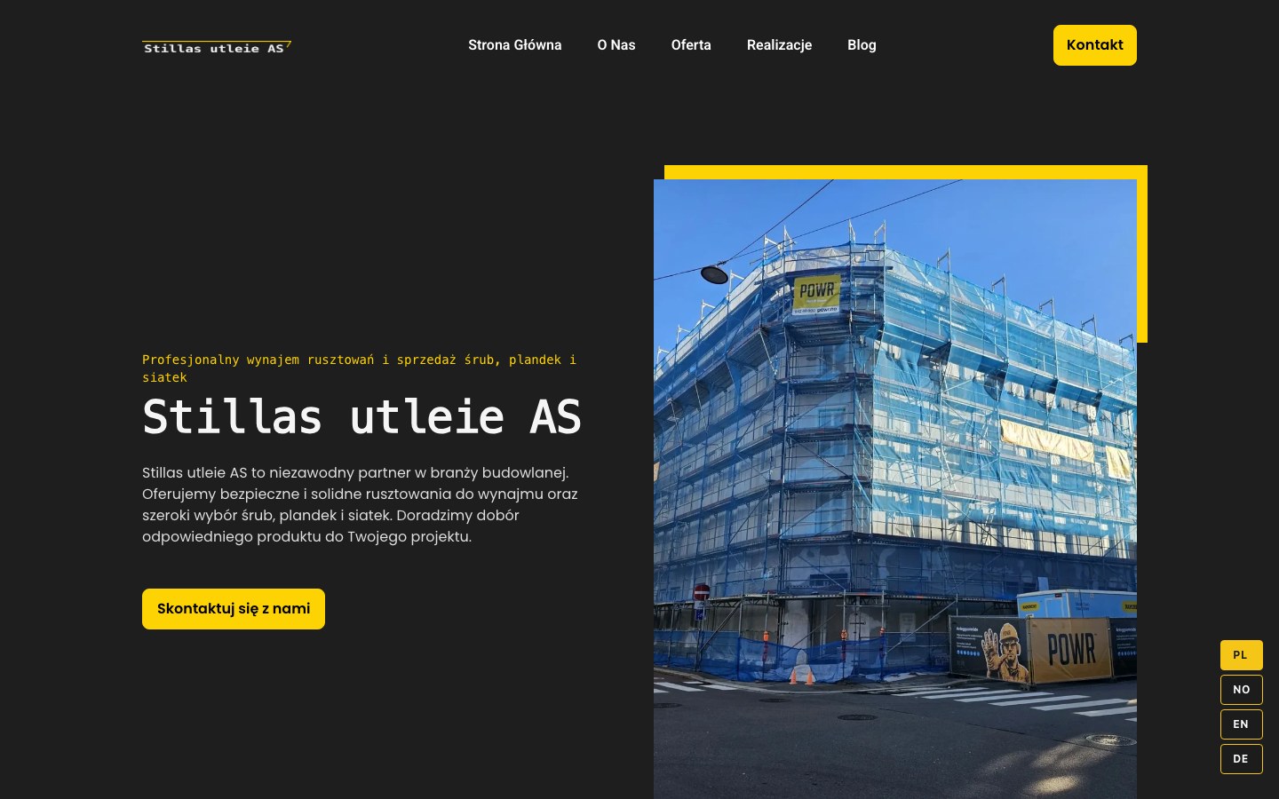 Zrzut strony Stillas Utleie